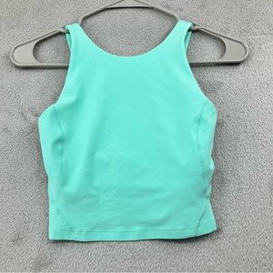 Lululemon high neck align tank women’s size 0 green wild mint yoga cropped